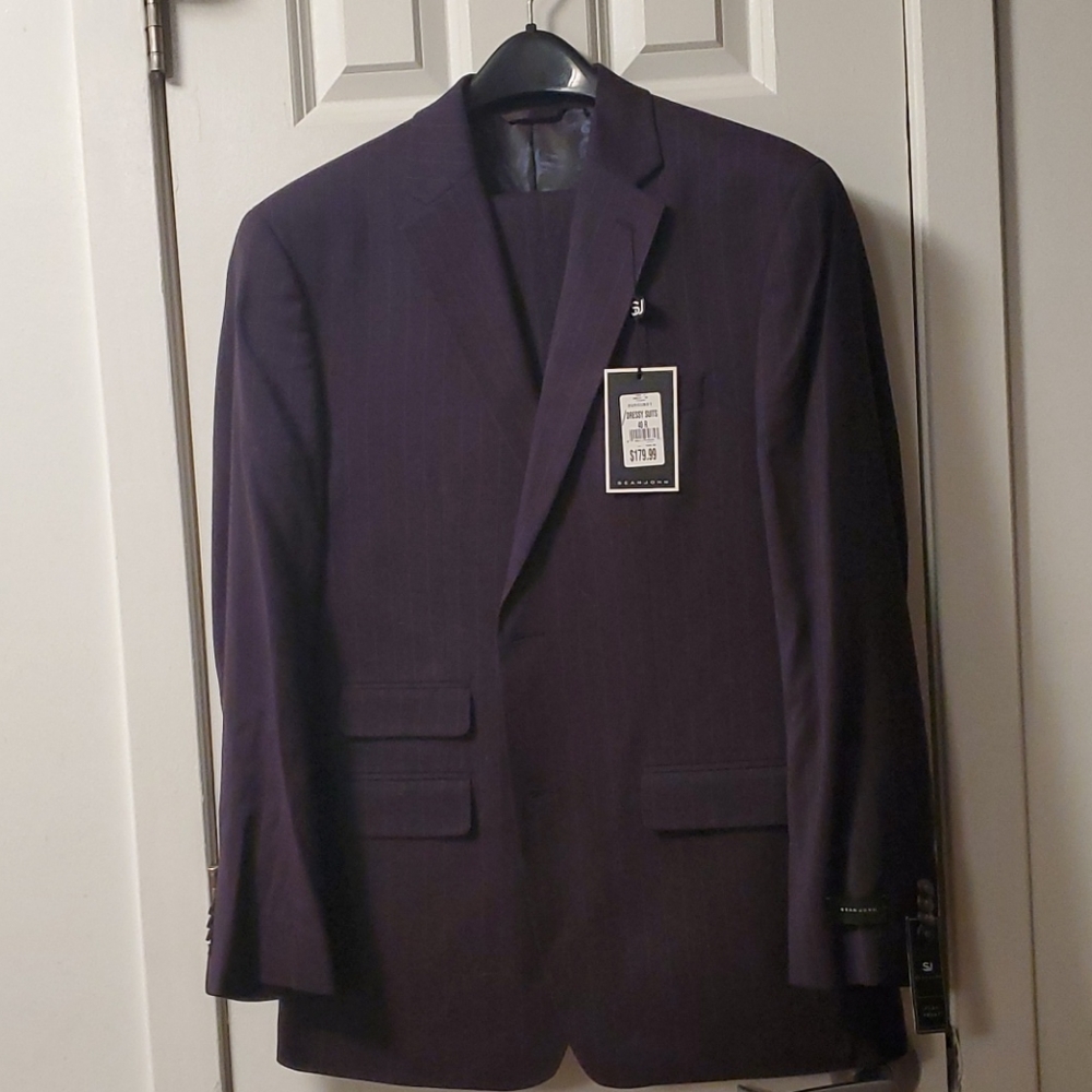 Burgundy suit